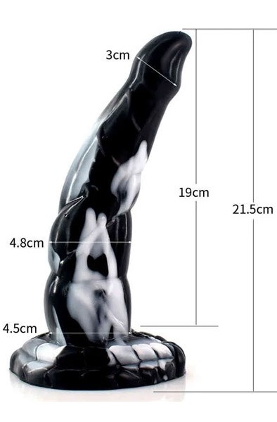 Lonykle Dildo Black/White 21,5 cm