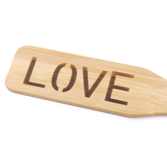 LOVE word Bamboo Paddle