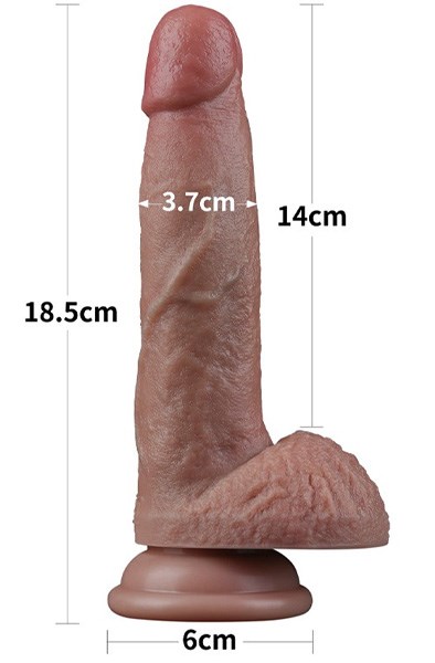 Dual Layered Silicone Dildo 18,5 cm