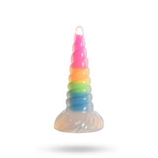 Luminescent Rainbow Silicone Dildo 20 Cm