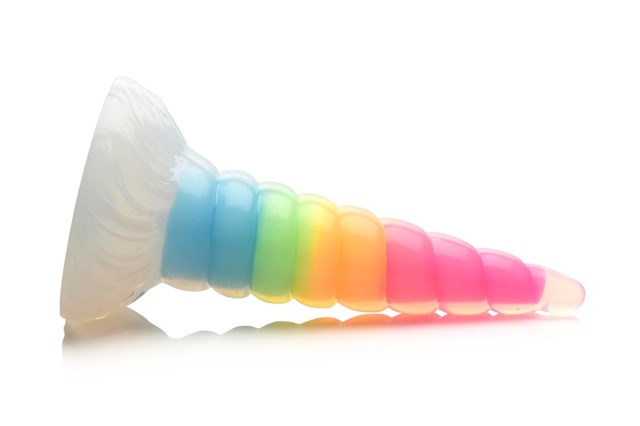 Luminescent Rainbow Silicone Dildo 20 cm