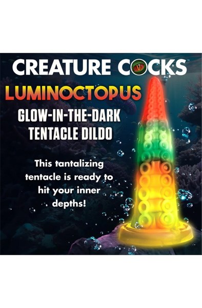 Luminoctopus Glow-In-The-Dark Dildo 18,3 cm