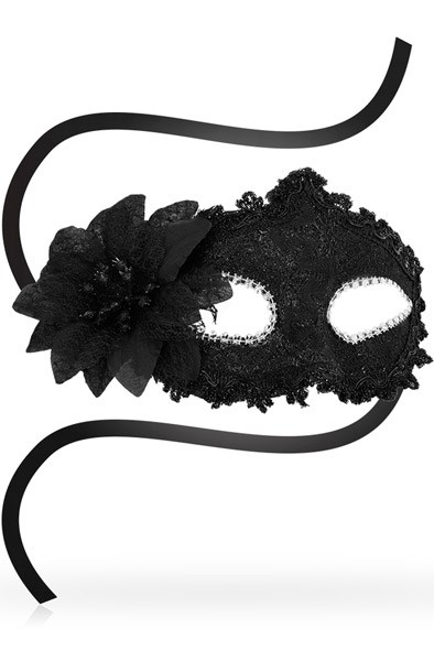 Masks Venetian Eyemask Side Flower Black