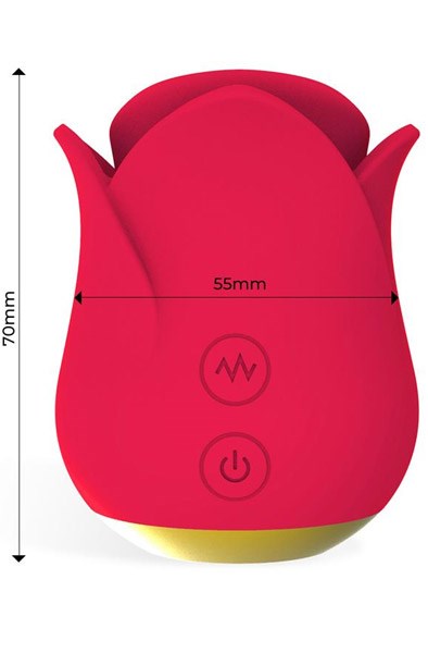 Meryl Rose Shaped Vibe Stimulator With Tongue