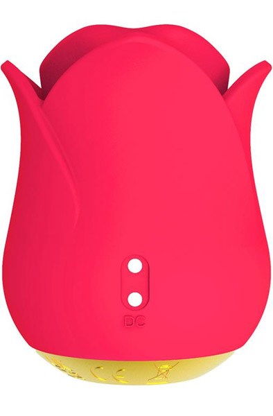 Meryl Rose Shaped Vibe Stimulator With Tongue