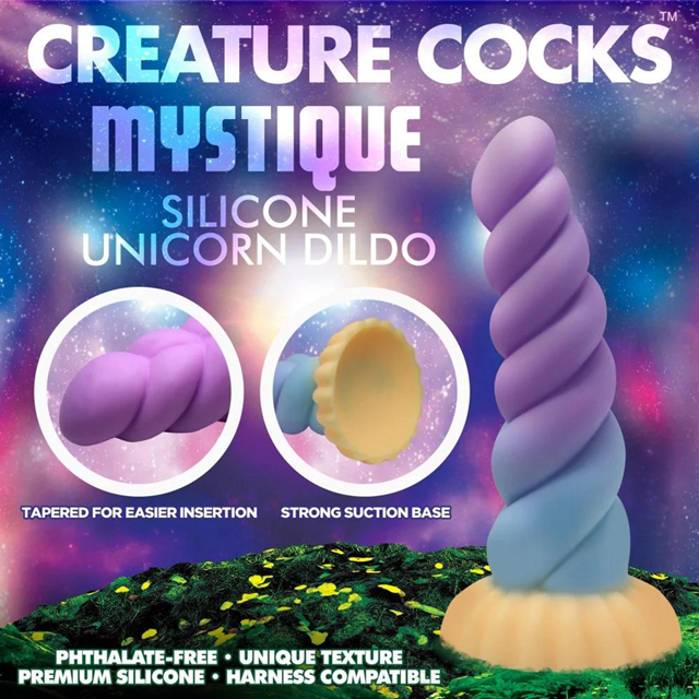 Mystique Silicone Unicorn Dildo 21 cm