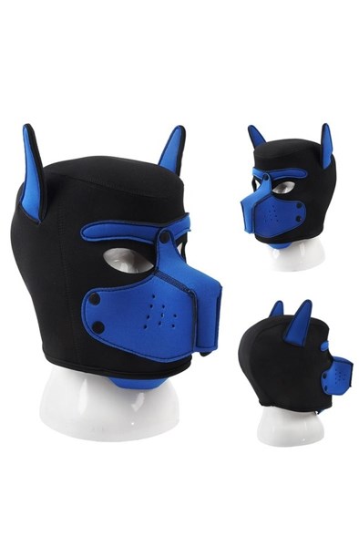 Neoprene Dog On Mask Black-Blue