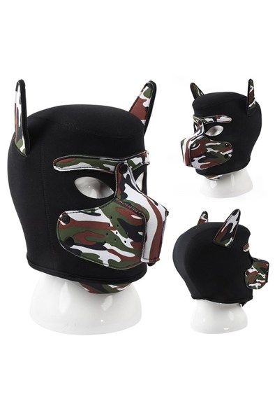 Neoprene Dog On Mask Black-Camouflage