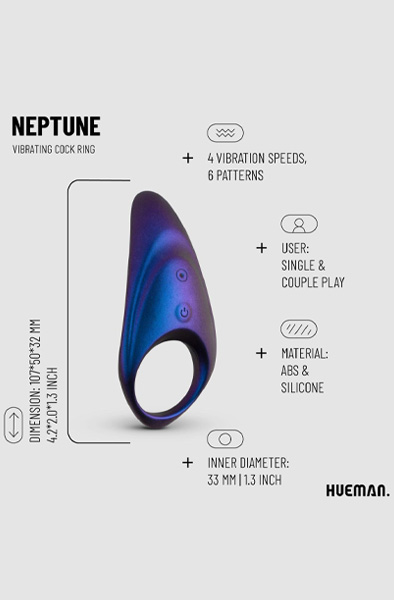 Neptune Vibrating Cock Ring + Remote Control