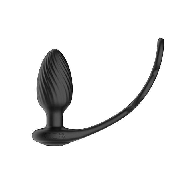 Nexus - TORNADO Rotating Plug with Cock & Ball Rings - Black