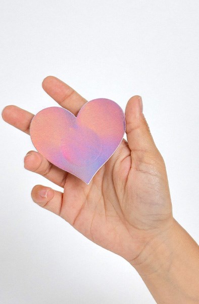 Nipple Covers Heart Shapped Holographic