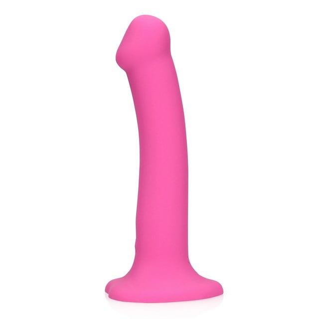 Non-Phallic Vibrating Dildo - Medium - Powerful Pink