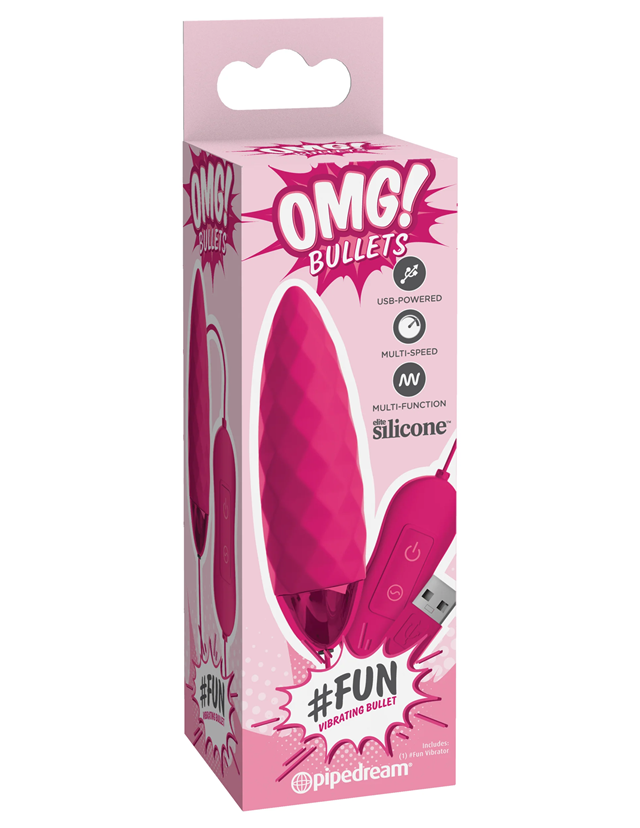 OMG! Bullets #Fun USB Vibrating Bullet Pink