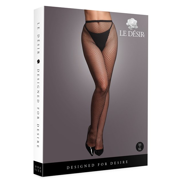 Panty with Small Fishnet Structure - Black