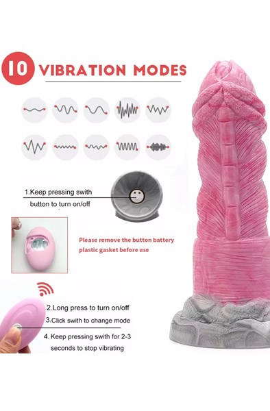 Pink Alien Luminara Vibrating Dildo 20,5 cm