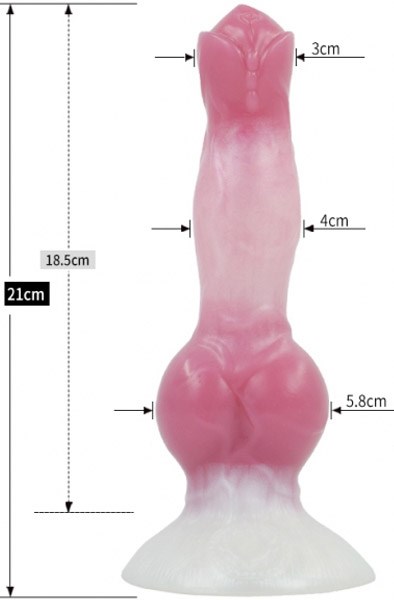 Pink Alien Sobak Monster Dildo 21 cm