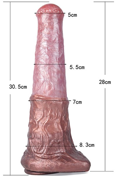 Pink Alien Strong Bello Metallic Dildo 28,5 cm