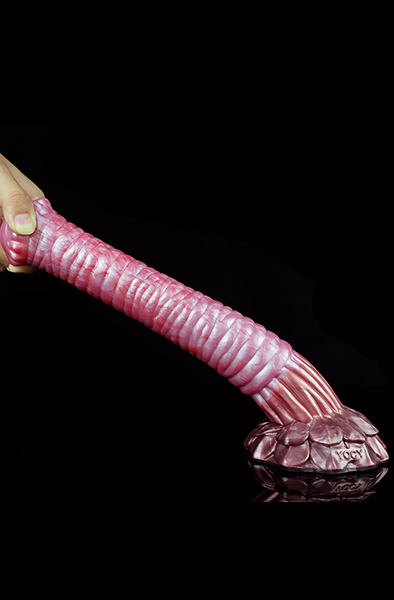 Pink Alien Tork Metallic Dildo 27 cm