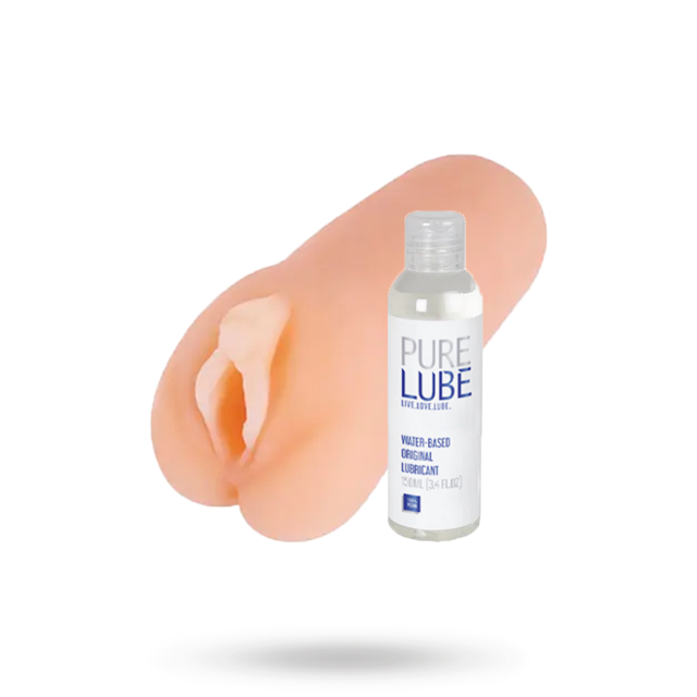 POCKET PUSSY CLIT ORGASM #2 KIT MED PURE LUBE ORIGINAL LUBRICANT 150 ML