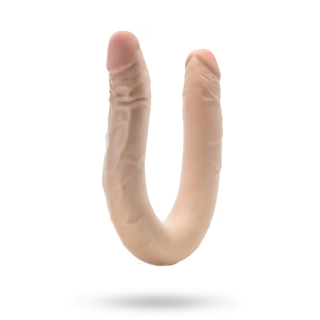 Posable Double Dong Beige 42 Cm