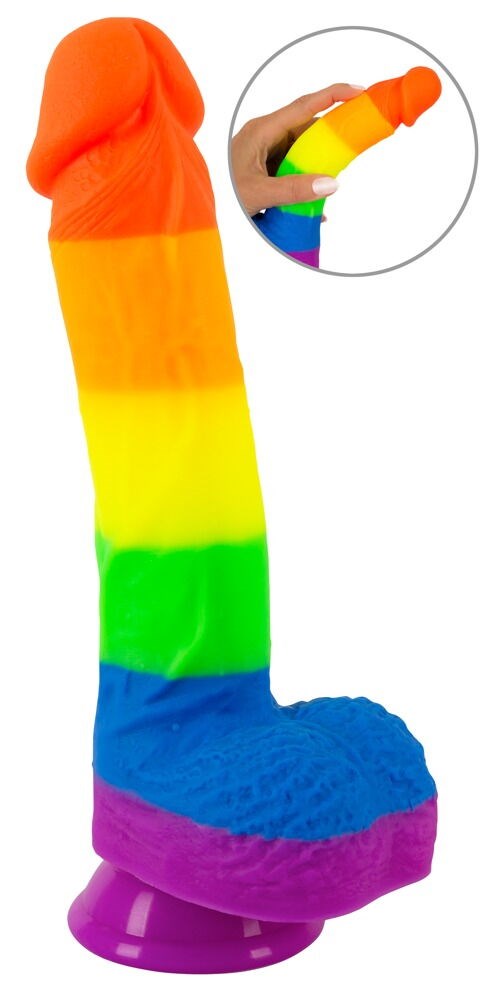 PRIDE! Rainbow Dildo 21 cm