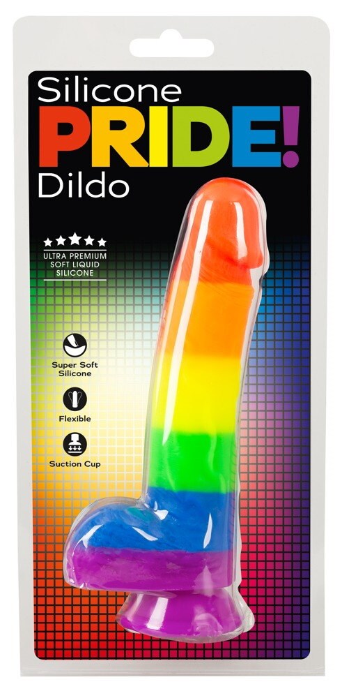 PRIDE! Rainbow Dildo 21 cm