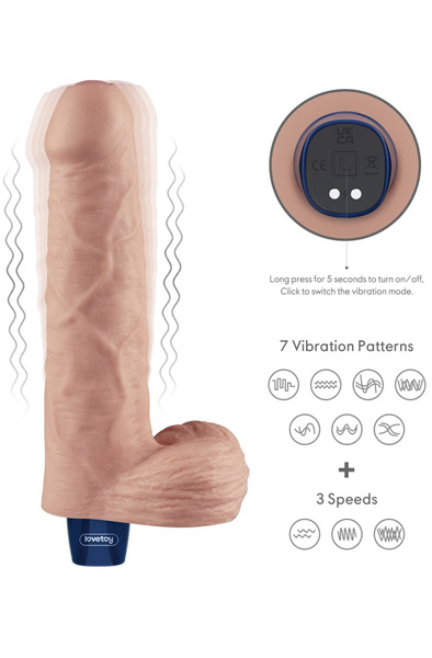 Rechargeable Vibrating Dildo 22,6 cm