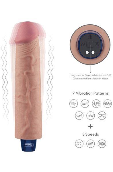 Rechargeable Vibrating Dildo 23,7 cm