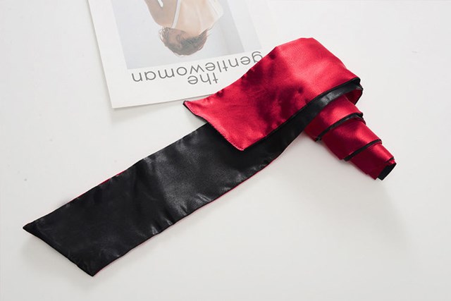 Satin Long Blindfold Red