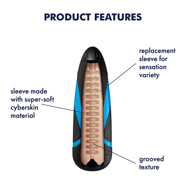 SATISFYER MEN SLEEVE CHAMBERS OF PLEASURE