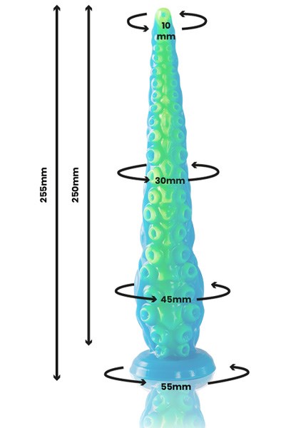 Scylla Fluorescent Tentacle Dildo 25,5 cm