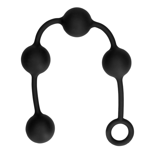 Silicone Anal Balls - Large - Black