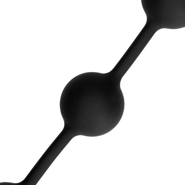 Silicone Anal Balls - Medium - Black