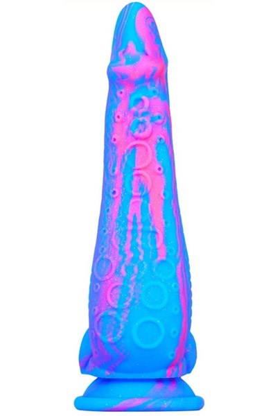 Silicone Dildo Inkipus Blue-Pink 25cm