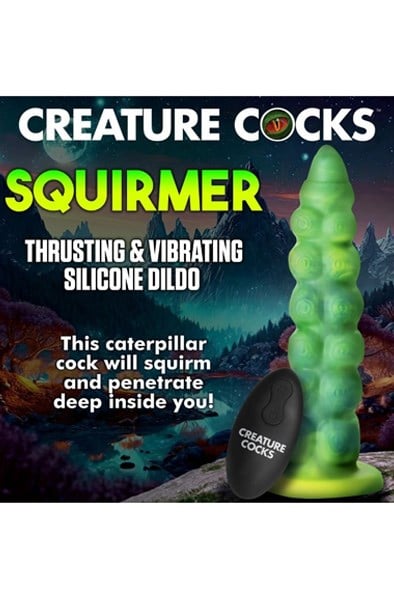 Squirmer Thrusting & Vibrating Dildo 23 cm