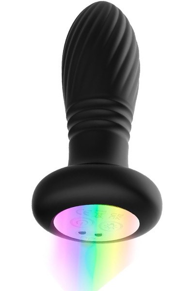 Tainy Thrusting Led Lighted Anal Plug With Remote