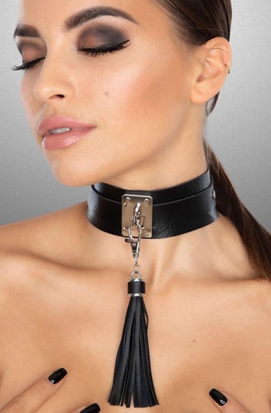 Teasing Tassel Collar Silver/Black