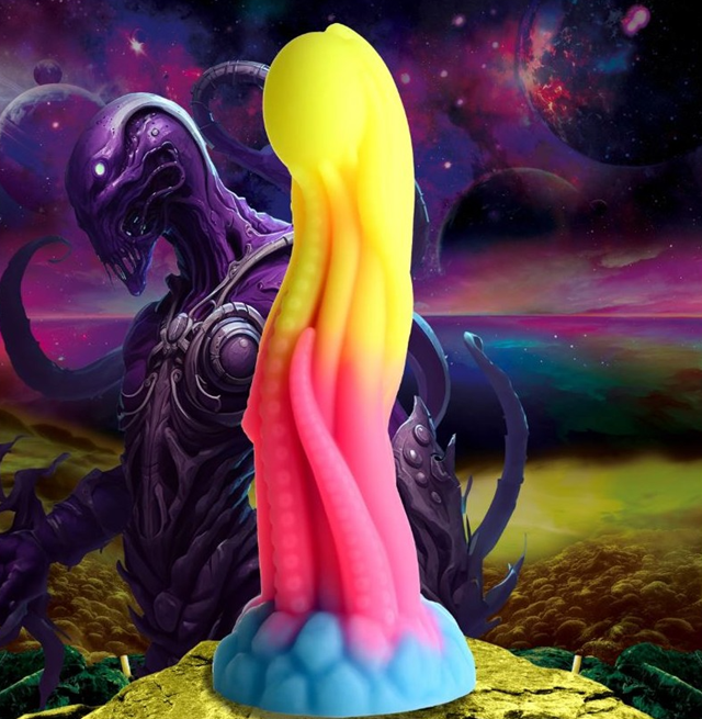 Tenta-Glow Glow-In-The-Dark Dildo 21,6 cm