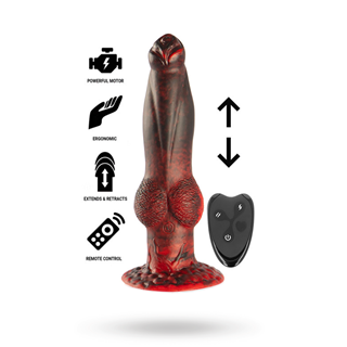 Titan In Flames Dildo With Remote 22,5 Cm