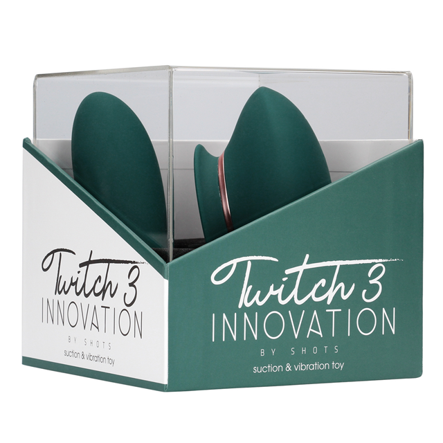 Twitch 3 - Rechargeable Vibrator and Suction - Forest Green