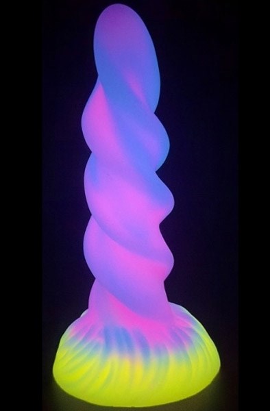 Unicorn Spiral Luminescent Dildo 21,5 cm