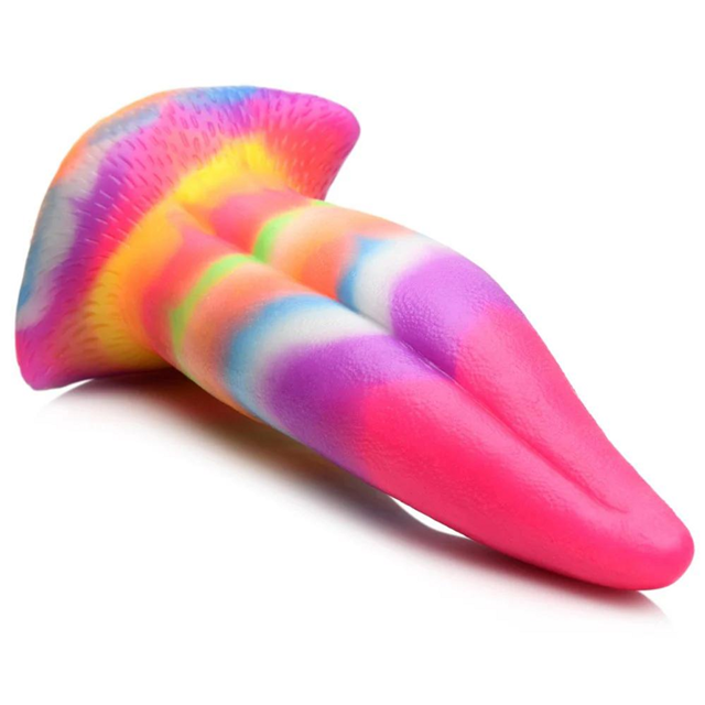 Unicorn Tongue Glow-in-the-Dark Dildo 21 cm