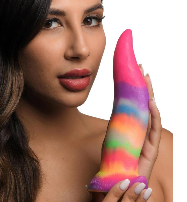 Unicorn Tongue Glow-in-the-Dark Dildo 21 cm