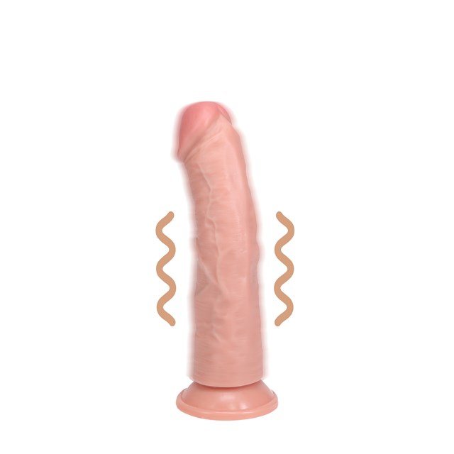 Vibrating Regular Curved Cock 15.5 cm - Flesh