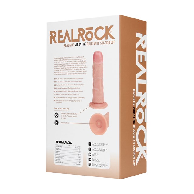 Vibrating Regular Curved Cock 15.5 cm - Flesh