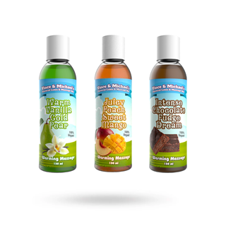 Kit Med Smaksatta Massageoljor Från Vince & Michael 3x150 Ml