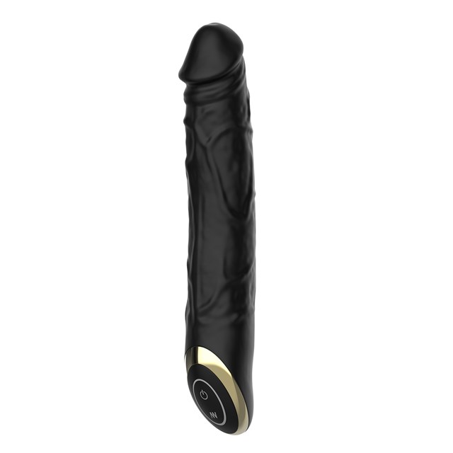 Realistisk Vibrerande Dildo 16 CM - Svart