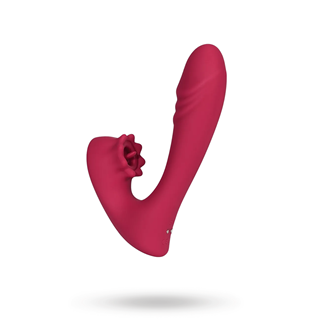 Lacy G-spot Vibrator With Tongue Licker